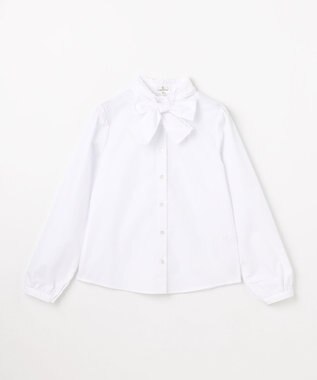 組曲 KIDS 【150-170㎝】 レースリボンタイブラウス オフホワイト