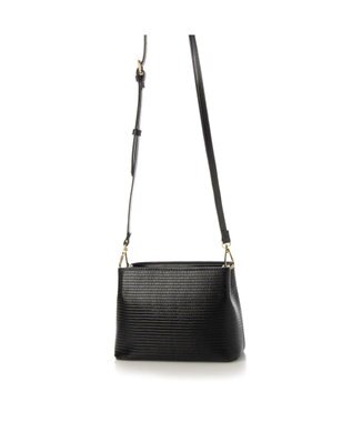 UNBILLION cachecache スパイラルエコファーハンドルスクエアミニショルダー ブラック