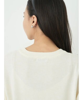 earth music&ecology プリーツドッキングカーディガン Ivory