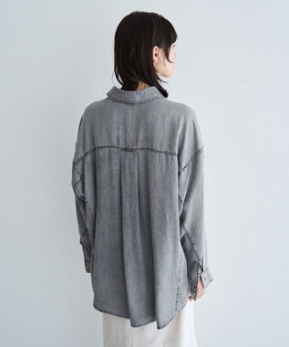 YECCA VECCA 【販売なし】バイオ加工ウ゛ィンテージデニムシャツ Gray