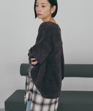 AMERICAN HOLIC Ｖネックフェアリーニットプルオーバー Brown