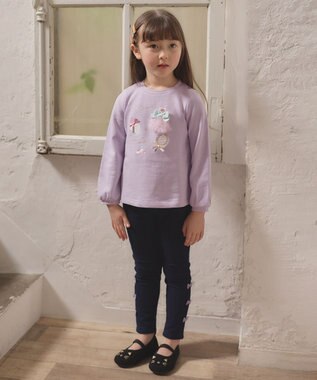 ANY KIDS 【らくっトレーナー】裏毛 プリンセスデザイン トレーナー ラベンダー