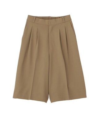YECCA VECCA 【尾崎紗代子さん着用】タックハーフパンツ Camel