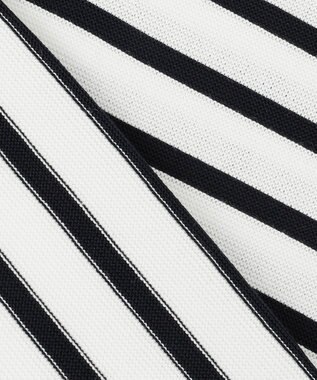 J.PRESS LADIES S 【洗える・抗菌防臭】 ドルマンガーター ボーダー ニット ホワイト系1