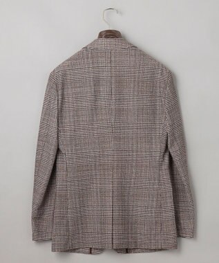 GOTAIRIKU 新柄【吸水速乾/ウォッシャブル】ノルマンディーリネン カーディガンジャケット＿グレンチェック柄 ブラウン系4