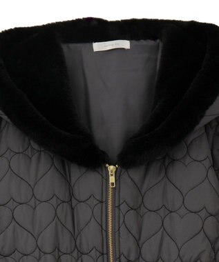 Green Parks ・ｓｗｉｎｇ　ｂｙ　ハートキルトフレアコート Charcoal Gray