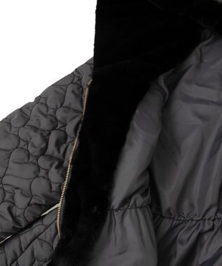 Green Parks ・ｓｗｉｎｇ　ｂｙ　ハートキルトフレアコート Charcoal Gray