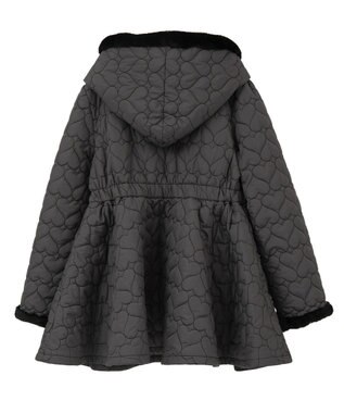 Green Parks ・ｓｗｉｎｇ　ｂｙ　ハートキルトフレアコート Charcoal Gray