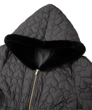 Green Parks ・ｓｗｉｎｇ　ｂｙ　ハートキルトフレアコート Charcoal Gray