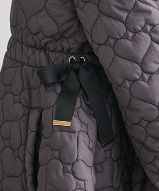 Green Parks ・ｓｗｉｎｇ　ｂｙ　ハートキルトフレアコート Charcoal Gray