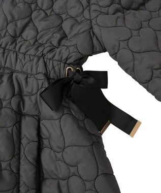 Green Parks ・ｓｗｉｎｇ　ｂｙ　ハートキルトフレアコート Charcoal Gray