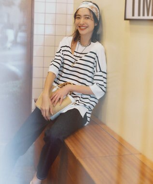 23区 【CLASSY.6月号掲載】23区DENIM ボーイフィット パンツ ネイビー系