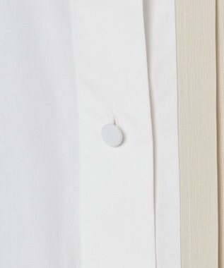 JOSEPH 【洗える】ポプリンカラーブロック　シャツドレス B&W Quail