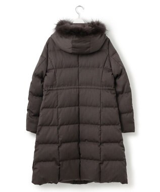 23区 S 【撥水加工】ブライトウール ロングダウンコート ブラウン系