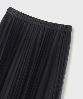 GRACE CONTINENTAL ラメプリーツスカート ブラック