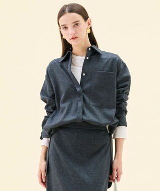 BEIGE， MONTAIGNE / ウールオーバーサイズシャツ