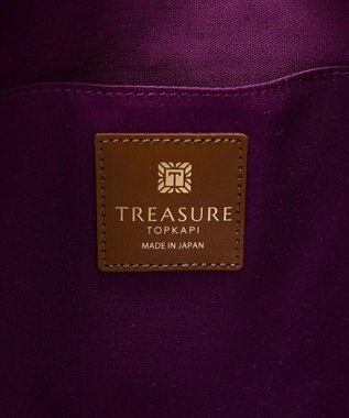 TOPKAPI 【TREASURE TOPKAPI】マイルドサテン スカーフ柄 トートバッグ スーベニアプリント ライトベージュ