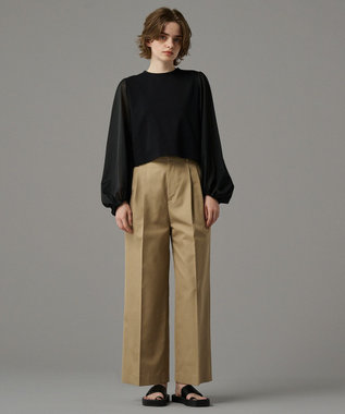 uncrave 【撥水・花粉防止・洗濯機洗い可】クリアツイル ワイドパンツ（uncrave STANDARD） ベージュ