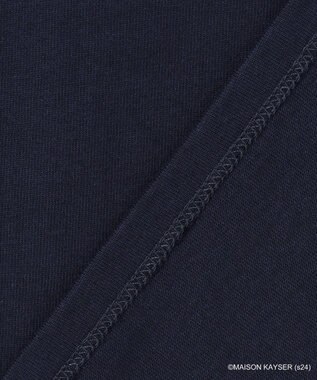 ANY 【MAISON KAYSERコラボ】箔プリントロゴ半袖Tシャツ ネイビー×シルバー