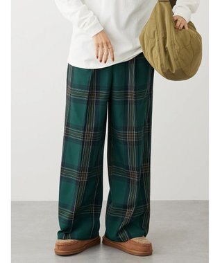 CRAFT STANDARD BOUTIQUE センタープレスチェックパンツ Check Green