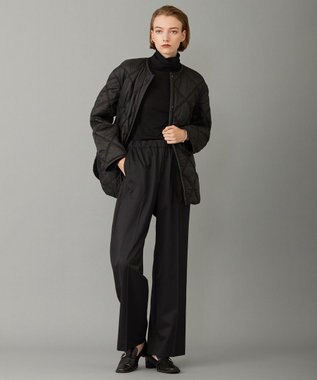 ICB 【洗える】 TWブロード ワイドストレートパンツ ブラック系