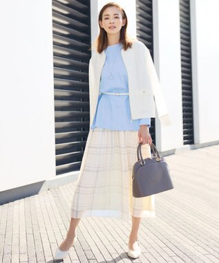 自由区 【SHIHOさん着用・洗える】SOMELOSチュニック ブラウス サックス