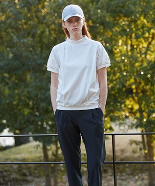 23区GOLF 【23Fondation】半袖 モックネックシャツ ホワイト系