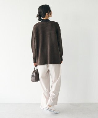 CRAFT STANDARD BOUTIQUE 編み違い斜めスリットニットチュニック Brown