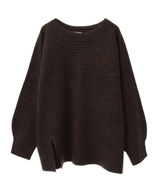 CRAFT STANDARD BOUTIQUE 編み違い斜めスリットニットチュニック Brown