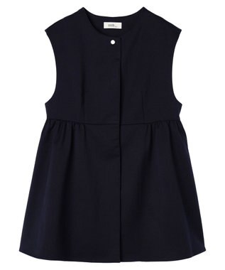 earth music&ecology ペプラムジレ Navy