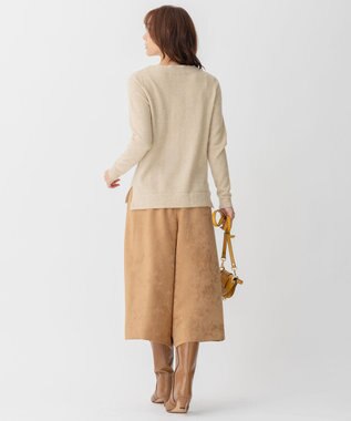 自由区 【洗える】ライトスエード キュロット キャメル系