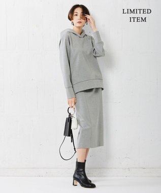 ICB 【WEB限定・洗える】AirJersey スカート ライトグレー系