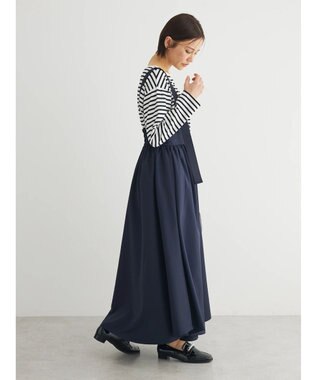 Green Parks ・Ｄｏｕｂｌｅ　Ｆｌａｇｓサスペンダーミリタリースカート Navy