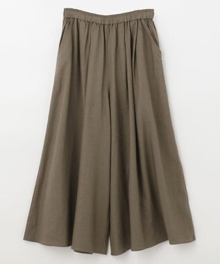 ANY 【接触冷感・UVケア】清涼リネン ガウチョパンツ モカ