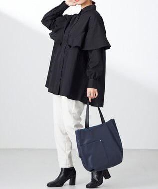 Y'SACCS 木村多江×Y'SACCS ラウンドシルエットトート ネイビー