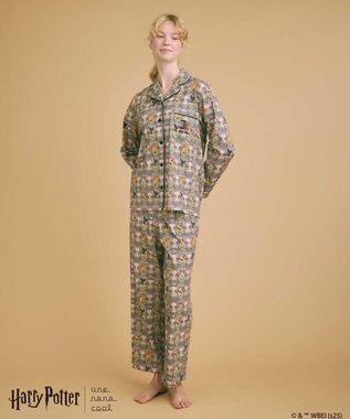 une nana cool 【ハリー・ポッターコラボ】【綿100%】開襟パジャマ グレー