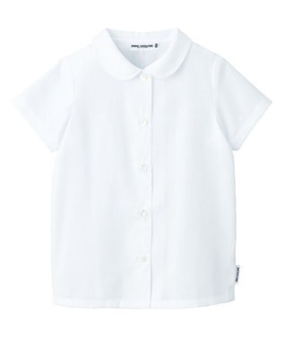 MIKI HOUSE HOT BISCUITS 【90-130cm】ピケ素材の丸衿半袖ブラウス