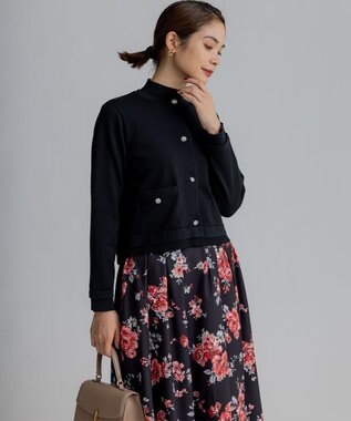 組曲 ビジューニット カーディガン ブラック系