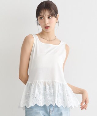 earth music&ecology コットンレースヘムインナー