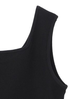 Green Parks 前後２Ｗａｙ　リブタンクトップ Black