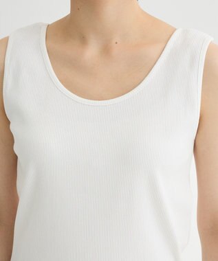 Green Parks 前後２Ｗａｙ　リブタンクトップ Off White
