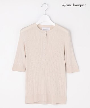 自由区 【カトリエムブーケ】Cotes melangees a la soie ヘンリーネックトップス