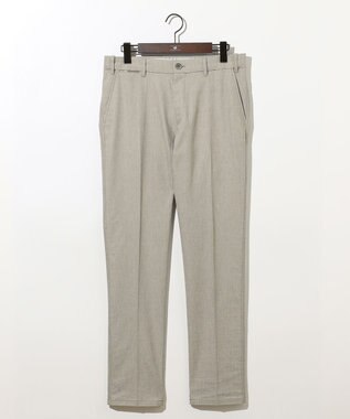 JOSEPH ABBOUD 【キングサイズ・ウエストも伸びる/清涼/ストレッチ】ストレッチリネンシャンブレーパンツ ベージュ系