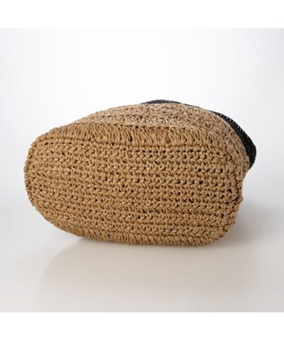 UNBILLION カシュカシュ cachecache / ラメ切替クロッシェトート カゴバッグ ブラック