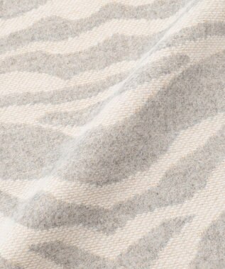 JOSEPH ABBOUD 【フランス製】ゼブラパターン ストール ホワイト系7