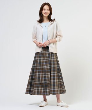 J.PRESS LADIES L 【2WAY】コットンスムース フレンチスリーブ カットソー サックスブルー系