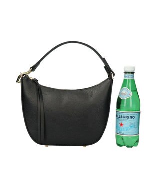 INTER-CHAUSSURES 【LORISTELLA】レザーハンドルミニハンドバッグ ブラック