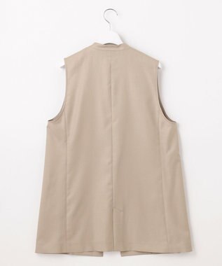 J.PRESS LADIES L 【セットアップ対応・洗える・UVケア・速乾】 OXIJEWELストレッチ ジレ ベージュ系