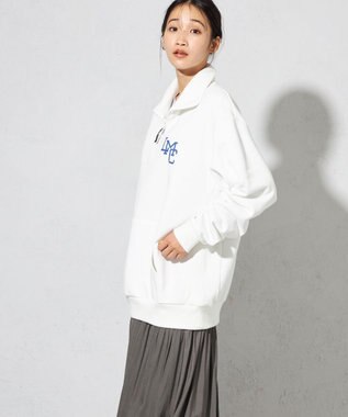 SHARE PARK LADIES 【UNISEX】MVS裏毛ハーフジップスウェット（S・Mサイズ） ホワイト