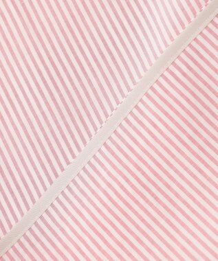 J.PRESS LADIES 【洗える】コットンアセVis ストライプ ギャザー ブラウス オレンジ系1